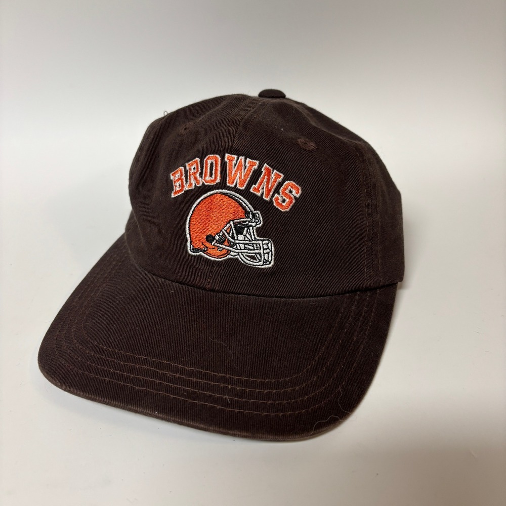 VTG Cleveland Browns NFL Logo Athletic Brown Dad Hat Adjustable Cap NOS